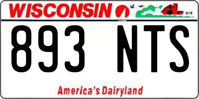 WI license plate 893NTS