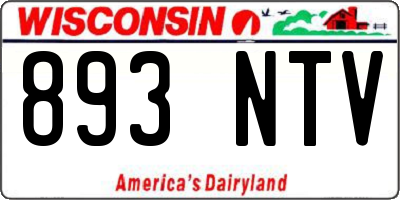 WI license plate 893NTV