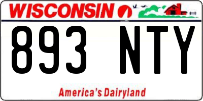 WI license plate 893NTY