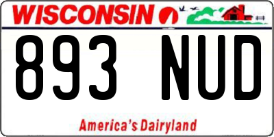 WI license plate 893NUD