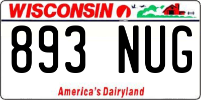 WI license plate 893NUG