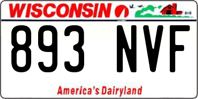 WI license plate 893NVF