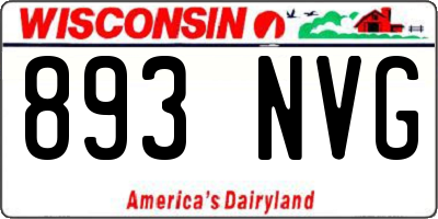 WI license plate 893NVG