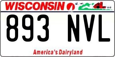 WI license plate 893NVL