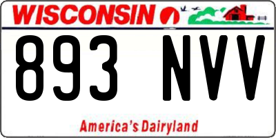 WI license plate 893NVV