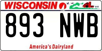 WI license plate 893NWB