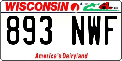 WI license plate 893NWF