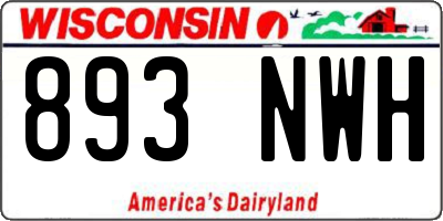 WI license plate 893NWH