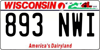 WI license plate 893NWI