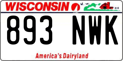 WI license plate 893NWK