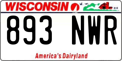 WI license plate 893NWR