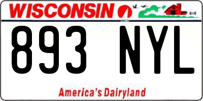 WI license plate 893NYL