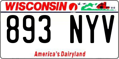 WI license plate 893NYV