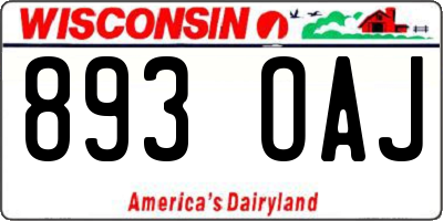 WI license plate 893OAJ