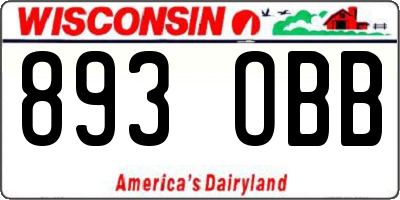 WI license plate 893OBB