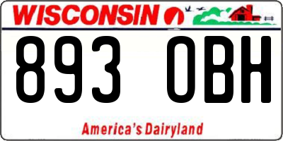 WI license plate 893OBH