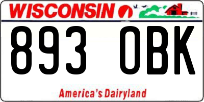 WI license plate 893OBK