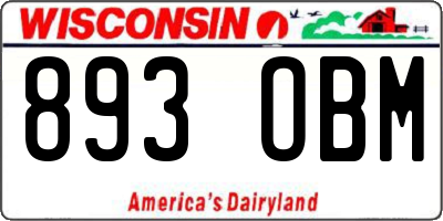 WI license plate 893OBM
