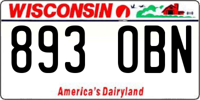WI license plate 893OBN