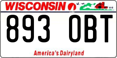 WI license plate 893OBT