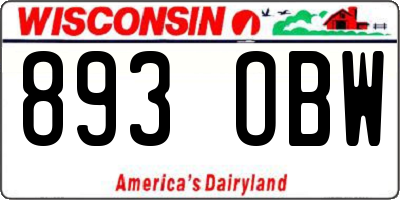 WI license plate 893OBW