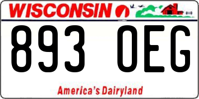 WI license plate 893OEG