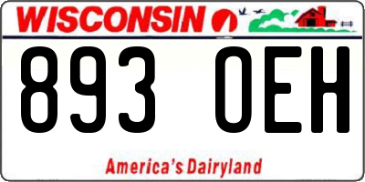 WI license plate 893OEH