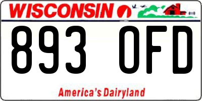 WI license plate 893OFD