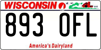 WI license plate 893OFL