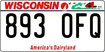 WI license plate 893OFQ