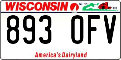 WI license plate 893OFV
