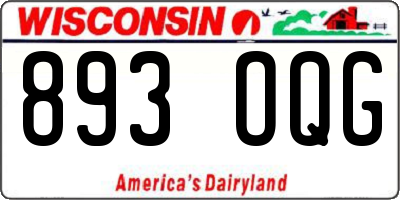 WI license plate 893OQG
