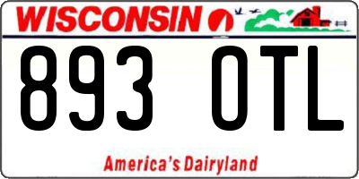 WI license plate 893OTL