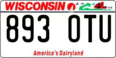 WI license plate 893OTU