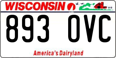 WI license plate 893OVC