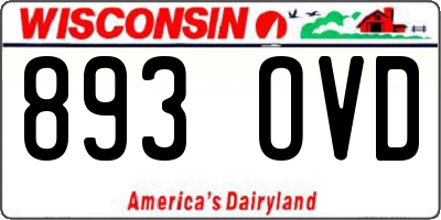 WI license plate 893OVD