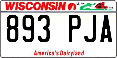 WI license plate 893PJA