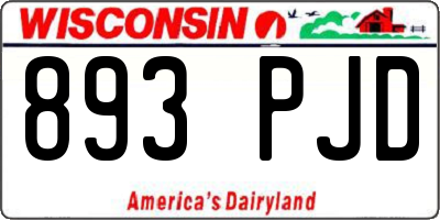 WI license plate 893PJD