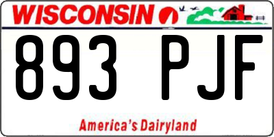 WI license plate 893PJF