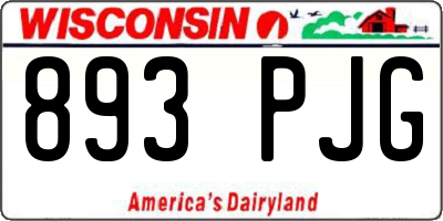 WI license plate 893PJG