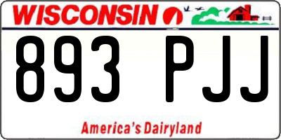 WI license plate 893PJJ