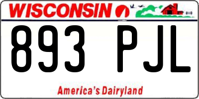 WI license plate 893PJL