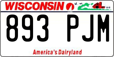WI license plate 893PJM