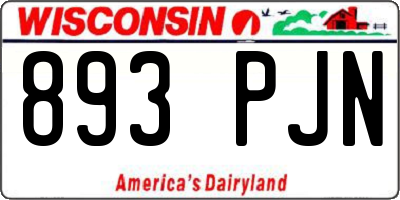 WI license plate 893PJN