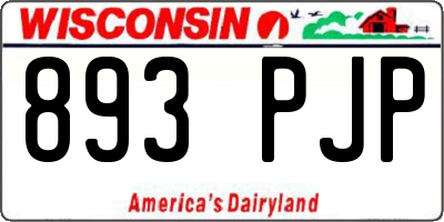 WI license plate 893PJP