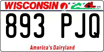 WI license plate 893PJQ