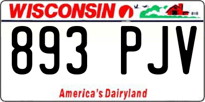WI license plate 893PJV