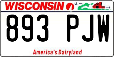 WI license plate 893PJW