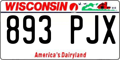 WI license plate 893PJX