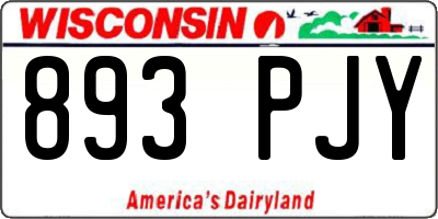 WI license plate 893PJY